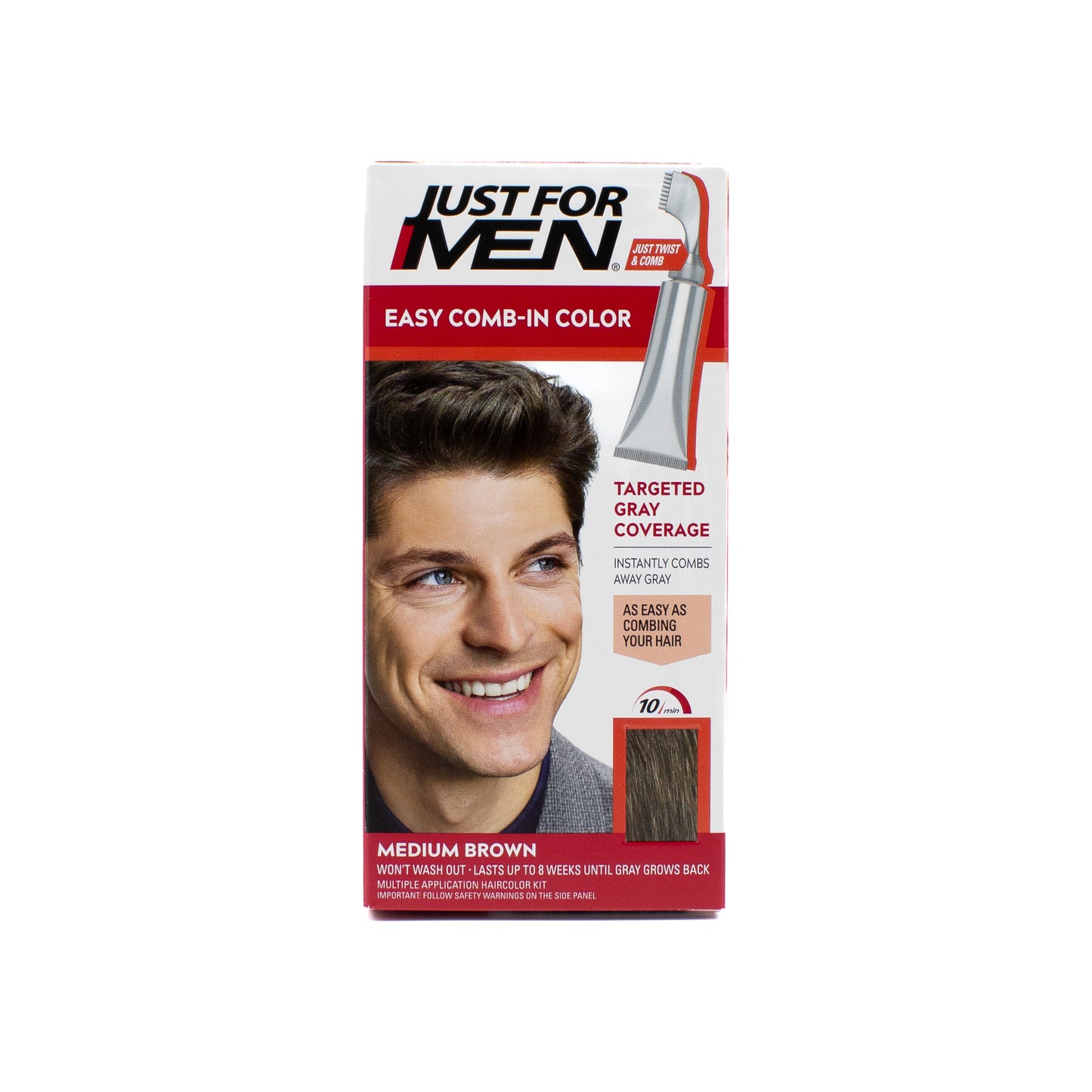 Just For Men Easy Comb-In Color MEDIUM BROWN A-35 1.2oz - New