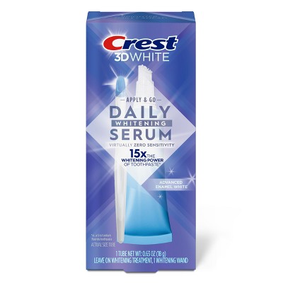 Crest 3DWhite Daily Whitening Serum Advanced Enamel White Teeth Whitening Treatment 0.63 oz - Imperfect Box