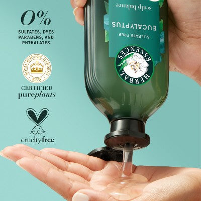 Herbal Essences Eucalyptus Sulfate Free Shampoo, For Dry Scalp 13.5 fl oz - Imperfect Container