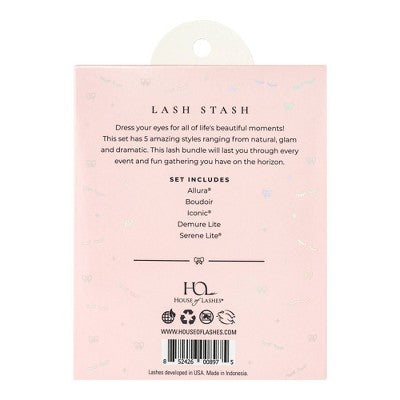 House of Lashes 100% Cruelty-Free Faux Mink Fibers False Eyelashes Set 5pr - Imperfect Box