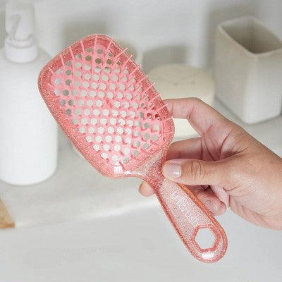 UNbrush Detangler Hair Brush Glitter Ruby - Imperfect Box