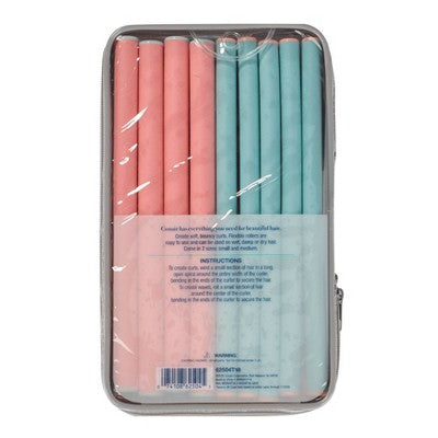 Conair Heatless Spiral Rollers Coral & Teal 18pcs - Imperfect Box