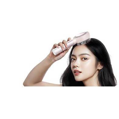 TYMO Trithera Scalp Therapy Red Light Massage Brush Hair Champagne Pink - Imperfect Box