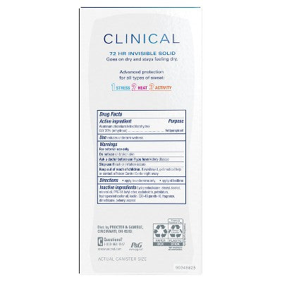 Secret Clinical Strength Completely Clean Invisible 2.6oz - Imperfect Box