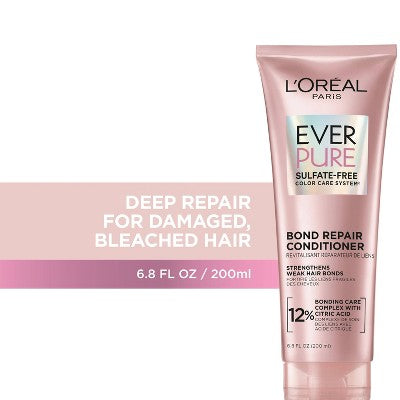 L'Oreal Paris EverPure Sulfate Free Bond Repair Color Care Conditioner 6.8 fl oz - New