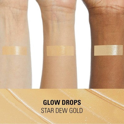 Makeup Revolution Bright Light Glow Highlighting Drops Golden Star Dew 0.77 fl oz - New