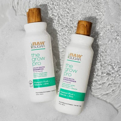 Raw Sugar Grow Pro Vegan Biotin Conditioner 18 fl oz - Imperfect Container