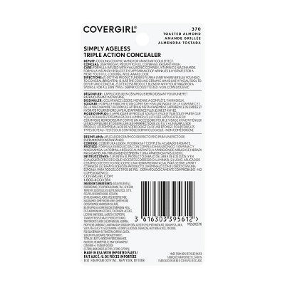 COVERGIRL Simply Ageless Under-Eye Filler & Brightener Concealer 370 Toasted Almond 0.24 fl oz - Imperfect Box