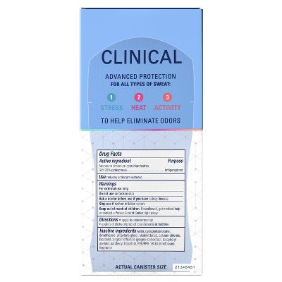 Secret Clinical 100HR Antiperspirant Deodorant for Women Stress Response 2.6 oz - Imperfect Box