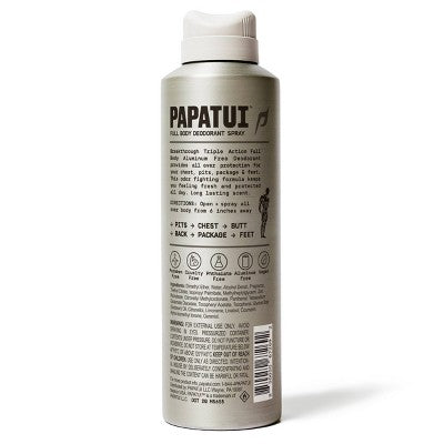 Papatui Men's Long-Lasting Odor Protection Body Deodorant Spray Cedar Sport 5oz - Imperfect Container