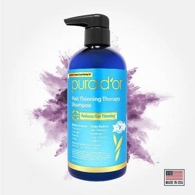 Pura d'or Hair Thinning Therapy Shampoo 16 fl oz - Imperfect Container