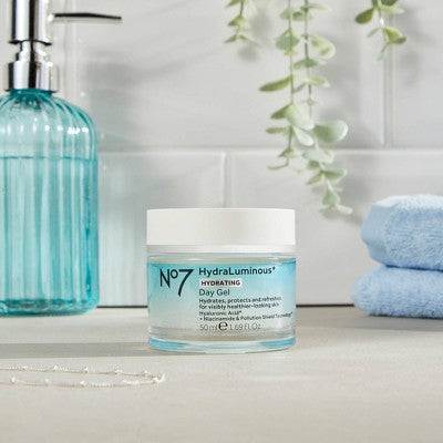 No7 HydraLuminous+ 2% Hyaluronic Acid Day Gel 1.69 fl oz - Imperfect Box