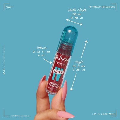 NYX Professional Makeup Lip IV Hydrating Lip Gloss Stain Berry Thirsty 0.16 fl oz - New