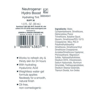 Neutrogena Hydro Boost Hydrating Tint Liquid Foundation 30 Buff - Imperfect Container