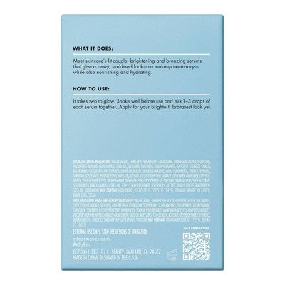 e.l.f. SKIN The Hottest Drops Duo Bronzing Drops & Holy Hydration 2ct/0.33 fl oz - Imperfect Box