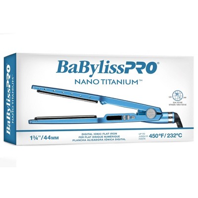 BaBylissPRO Nano Titanium Ionic Straightening Flat Iron Blue - Imperfect Box