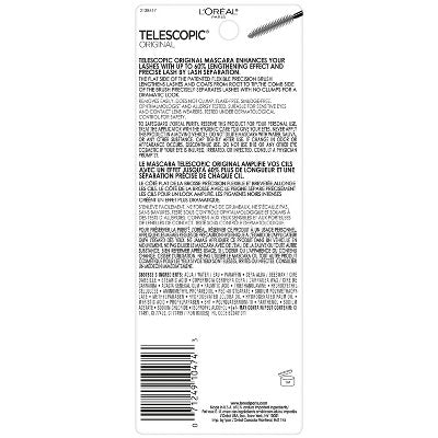 L'Oreal Paris Telescopic Original Washable Mascara 910 Blackest Black 0.27 fl oz - Imperfect Box