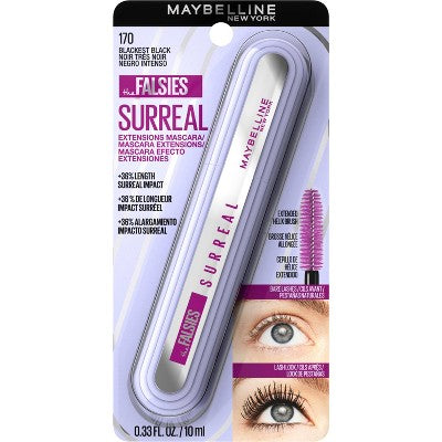 Maybelline The Falsies Surreal Extensions Mascara Blackest Black 0.33 fl oz - New