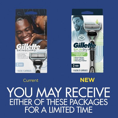 Gillette SkinGuard Razor + 2 Blade Refills - Imperfect Box