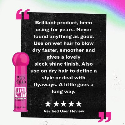 TIGI Bed Head After Party Super Smoothing Cream 3.38 fl oz - Imperfect Container