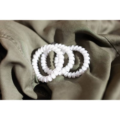 TELETIES Large Hair Ties 3pc Coconut White - Imperfect Box
