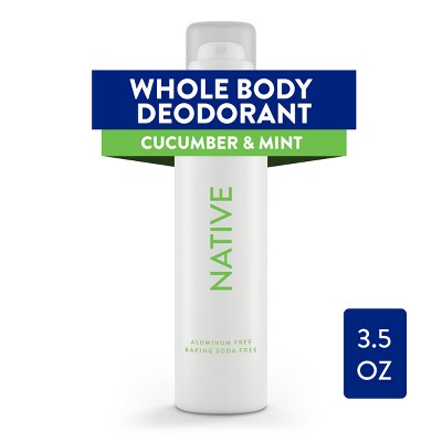 Native Whole Body Deodorant Spray Cucumber & Mint 3.5oz - Missing Lid