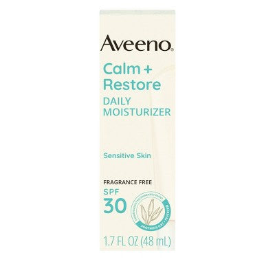 Aveeno Calm + Restore Daily Moisturizer Mineral Sunscreen SPF 30 1.7oz - Imperfect Box
