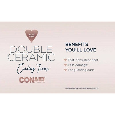 Conair Double Ceramic Curling Iron 3/4" - Imperfect Box