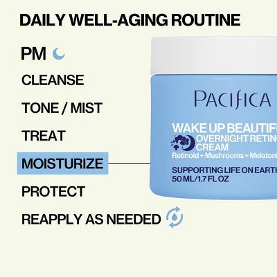 Pacifica Wake Up Beautiful Overnight Retinol Cream 1.7 fl oz - Imperfect Box