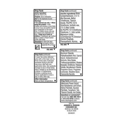 Neutrogena Skin Clearing Oil-Free Liquid Foundation 20 Natural Ivory 1 fl oz - Imperfect Container
