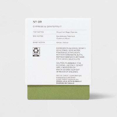 No. 9 Grapefruit; Cypress Men's Cologne 3.4 fl oz Trial Size Goodfellow & Co. - Imperfect Box