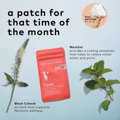 The Good Patch Cycle Plant-Based Vegan Wellness Patch 4ct. - New