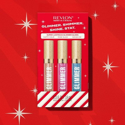 Revlon Super Lustrous Glimmer Gloss & Lip Gloss Gift Set 3ct - Imperfect Box