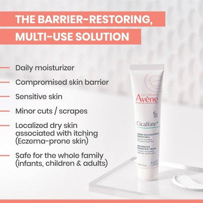 Avene Cicalfate+ Restorative Protective Skin Barrier Face Cream 1.3 fl oz - Imperfect Box
