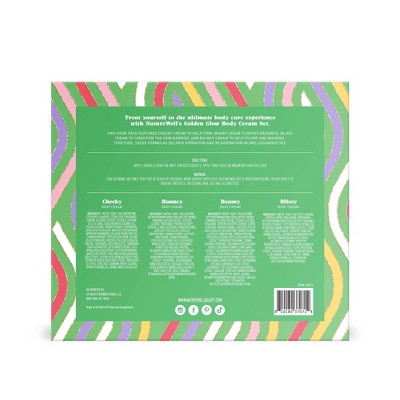 NatureWell Bath and Body Gift Sets Golden Glow 4ct - Imperfect Box