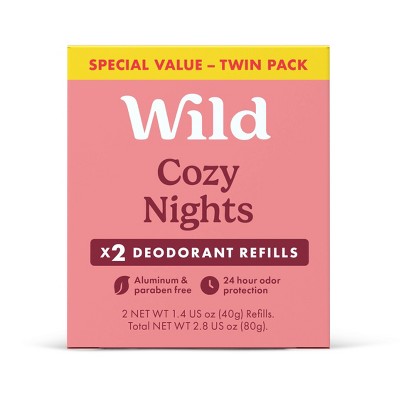 Wild Cosmetics Cozy Nights Deodorant Refills 1.4oz/2ct - Imperfect Box