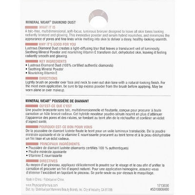 Physicians Formula Mineral Wear Diamond Dust Bronzer - Imperfect Box