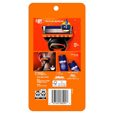 Gillette Fusion5 Value Pack Razor Handle + 5 Blade Refills - Missing Box
