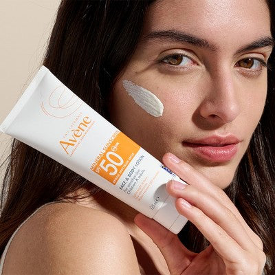 Avene Mineral Face and Body Sunscreen Lotion with Zinc Oxide SPF 50 4.2 fl oz - Imperfect Container