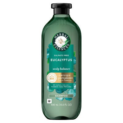 Herbal Essences Eucalyptus Sulfate Free Shampoo, For Dry Scalp 13.5 fl oz - Imperfect Container