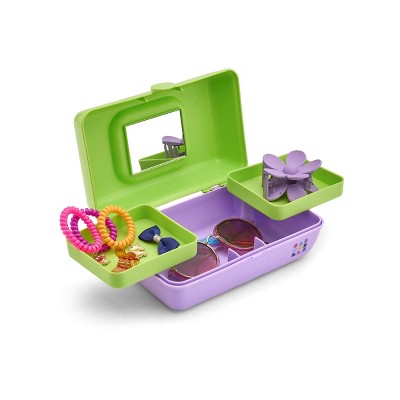 Caboodles Makeup Organizer Neon Green Over Lilac - New