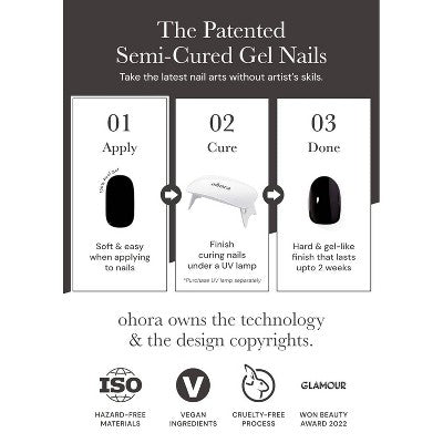 Ohora Gel Nail Art Design Line Coffee Toffee 30ct - New