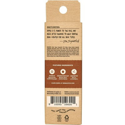 DR. SQUATCH Men's Natural Soothing Post Shave Wood Barrel Bourbon 2.5 fl oz - New