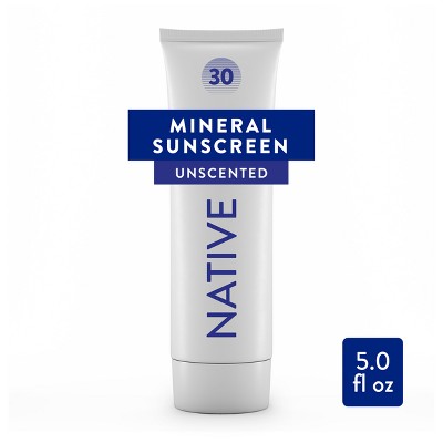 Native Mineral Sunscreen Unscented SPF 30 5 fl oz - New
