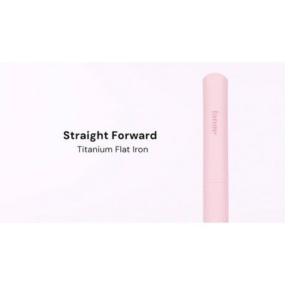L'ange Hair Straight Forward Titanium Flat Iron Blush - New