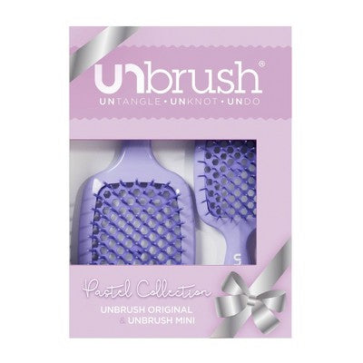 UNbrush Detangling Hair Brush Set 2pk Lilac Light Purple - Imperfect Box