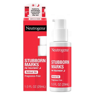 Neutrogena Stubborn Marks Night Treatment Retinol Serum Fragrance Free 1.0 fl oz - Imperfect Box