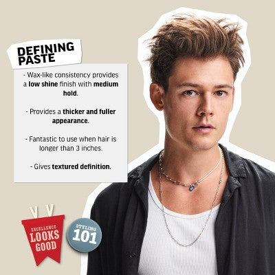 American Crew Men's Medium Hold and Low Shine Hair Defining Hair Gel Paste 3oz - Imperfect Container