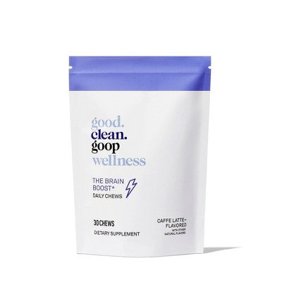 good.clean.goop wellness The Brain Boost Daily Vegan Chews with L-Theanine and Caffeine 30ct - Imperfect Container
