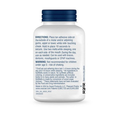 OraCoat XyliMelts for Dry Mouth Relief Slightly Sweet 80ct - New